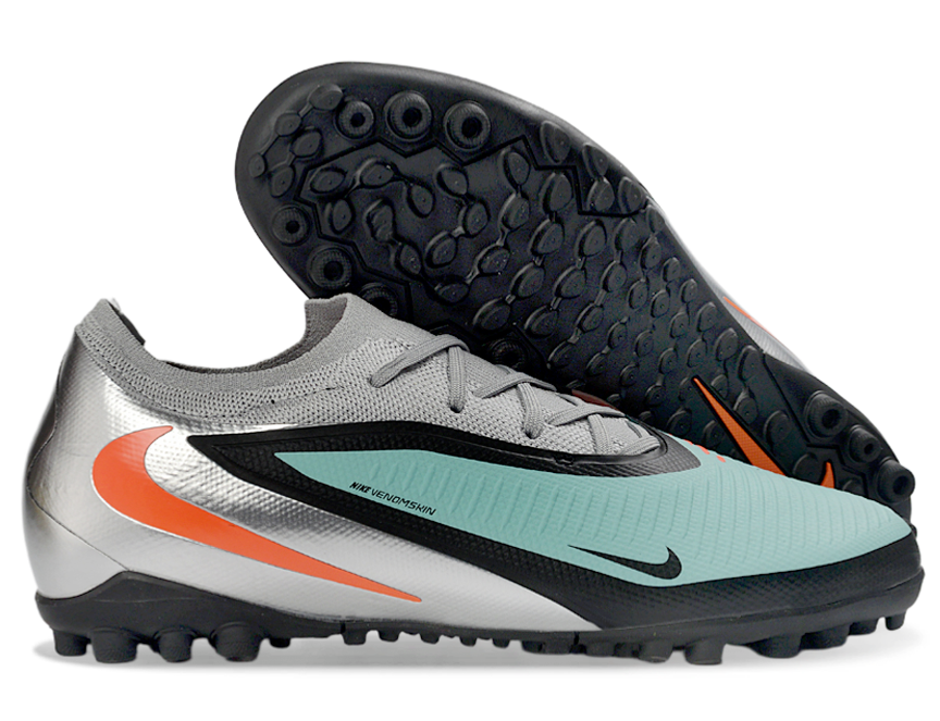 Phantom 6 Elite Low Pro Men's/Women's TF Soccer Shoes - Pistachio Frost/Hyper Orange/Black