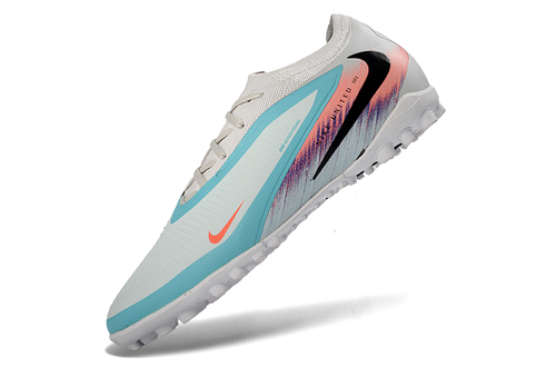 Phantom 6 Elite Low Pro Men's/Women's TF Soccer Shoes - White/Pistachio Frost/Hyper Orange