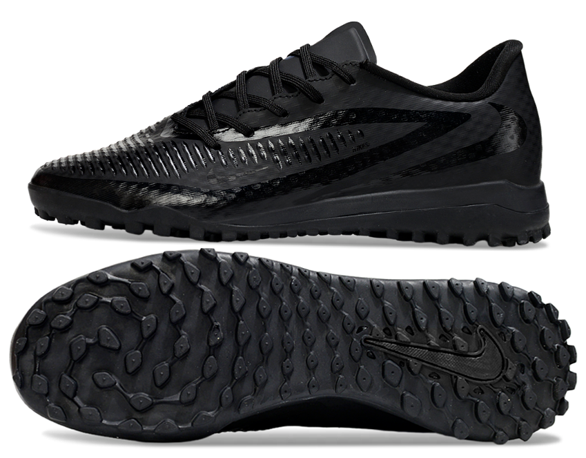 Phantom 6 Low Academy Men's/Women's TF Low-Top Soccer Shoes for Artificial Ground - Black