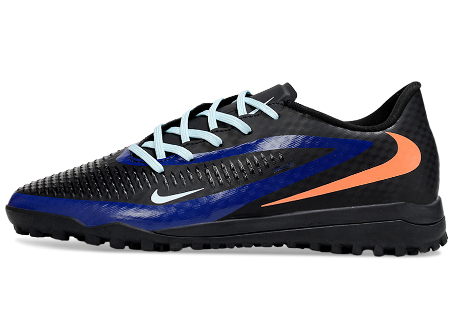 Phantom 6 Low Academy Men's/Women's TF Low-Top Soccer Shoes for Artificial Ground - Black/Blue/Orange