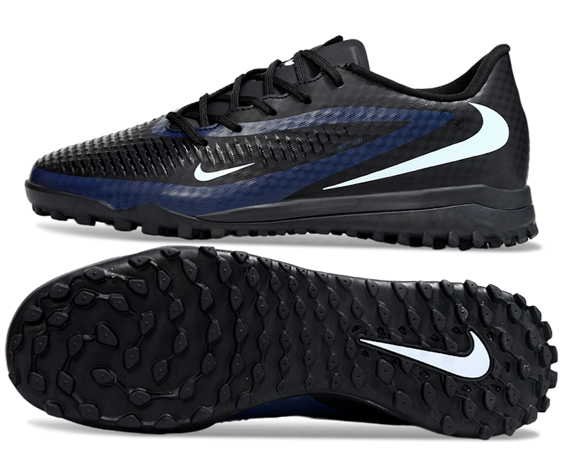 Phantom 6 Low Academy Men's/Women's TF Low-Top Soccer Shoes for Artificial Ground - Black/Blue/White
