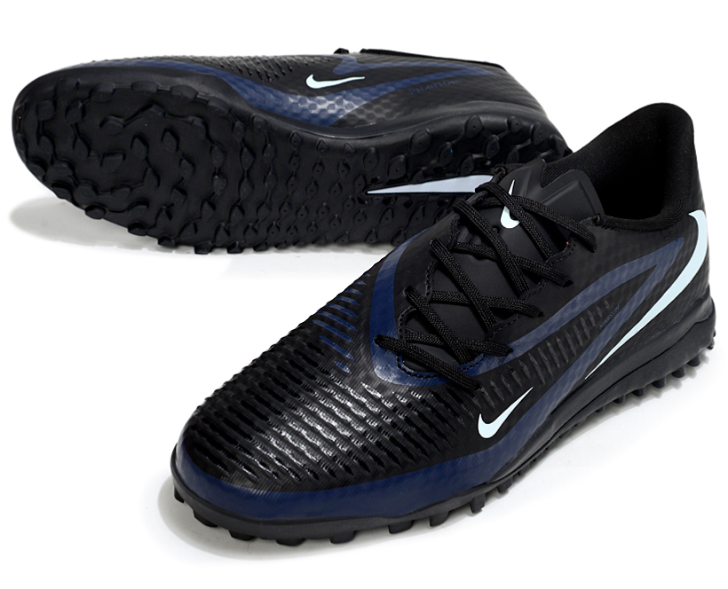Phantom 6 Low Academy Men's/Women's TF Low-Top Soccer Shoes for Artificial Ground - Black/Blue/White
