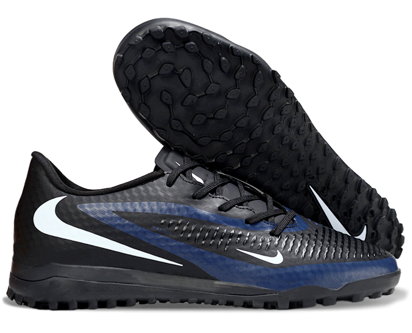 Phantom 6 Low Academy Men's/Women's TF Low-Top Soccer Shoes for Artificial Ground - Black/Blue/White