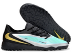Phantom 6 Low Academy Men's/Women's TF Low-Top Soccer Shoes for Artificial Ground - Black/Pistachio Frost/Hyper Orange