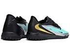 Phantom 6 Low Academy Men's/Women's TF Low-Top Soccer Shoes for Artificial Ground - Black/Pistachio Frost/Hyper Orange