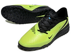 Phantom 6 Low Academy Men's/Women's TF Low-Top Soccer Shoes for Artificial Ground - Black/Volt Yellow