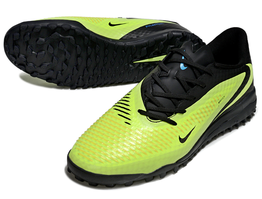Phantom 6 Low Academy Men's/Women's TF Low-Top Soccer Shoes for Artificial Ground - Black/Volt Yellow
