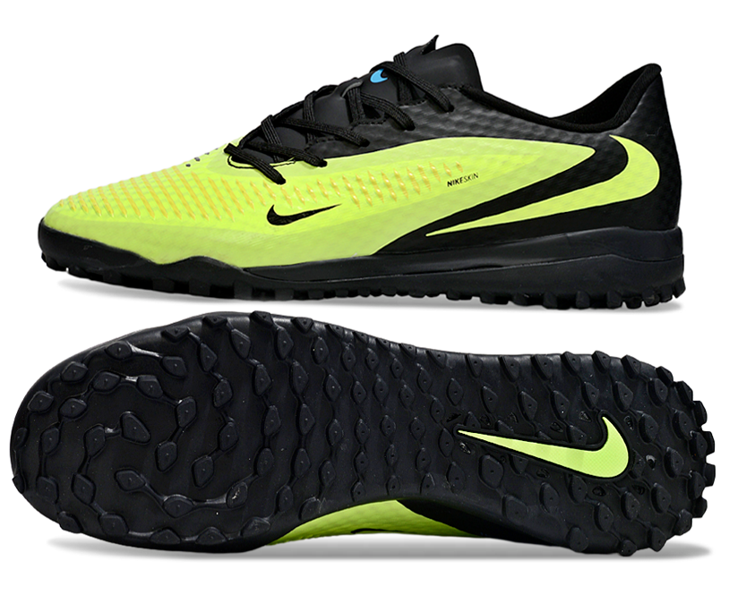 Phantom 6 Low Academy Men's/Women's TF Low-Top Soccer Shoes for Artificial Ground - Black/Volt Yellow