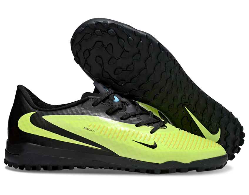 Phantom 6 Low Academy Men's/Women's TF Low-Top Soccer Shoes for Artificial Ground - Black/Volt Yellow