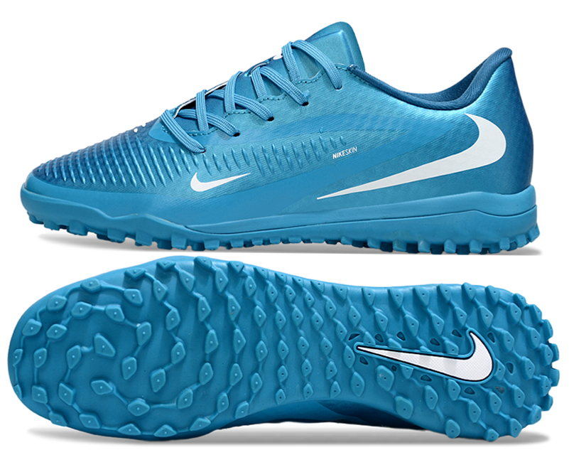 Phantom 6 Low Academy Men's/Women's TF Low-Top Soccer Shoes for Artificial Ground - Blue Fury/White