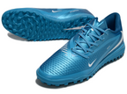 Phantom 6 Low Academy Men's/Women's TF Low-Top Soccer Shoes for Artificial Ground - Blue Fury/White