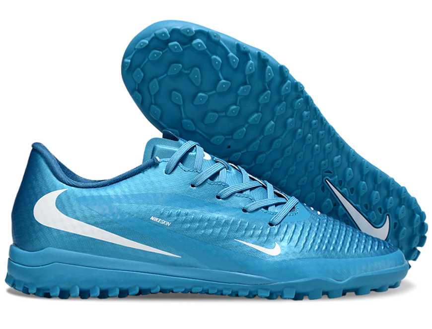 Phantom 6 Low Academy Men's/Women's TF Low-Top Soccer Shoes for Artificial Ground - Blue Fury/White