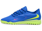 Phantom 6 Low Academy Men's/Women's TF Low-Top Soccer Shoes for Artificial Ground - Blue/Neon Yellow/Pink