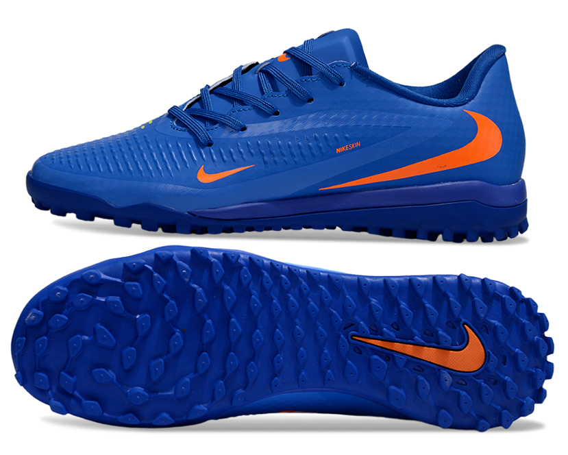 Phantom 6 Low Academy Men's/Women's TF Low-Top Soccer Shoes for Artificial Ground - Blue/Orange