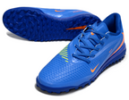 Phantom 6 Low Academy Men's/Women's TF Low-Top Soccer Shoes for Artificial Ground - Blue/Orange