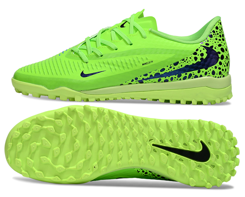 Phantom 6 Low Academy Men's/Women's TF Low-Top Soccer Shoes for Artificial Ground - Bright Green/Purple