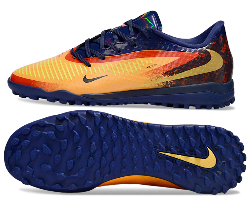 Phantom 6 Low Academy Men's/Women's TF Low-Top Soccer Shoes for Artificial Ground - Laser Orange/Blue Void/Red/Yellow