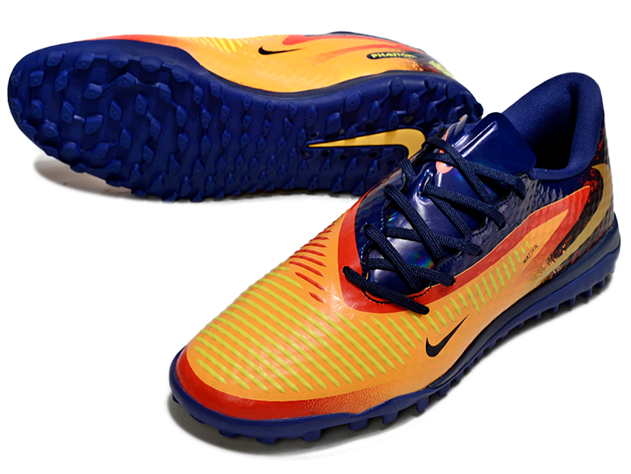 Phantom 6 Low Academy Men's/Women's TF Low-Top Soccer Shoes for Artificial Ground - Laser Orange/Blue Void/Red/Yellow