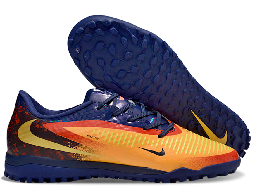 Phantom 6 Low Academy Men's/Women's TF Low-Top Soccer Shoes for Artificial Ground - Laser Orange/Blue Void/Red/Yellow