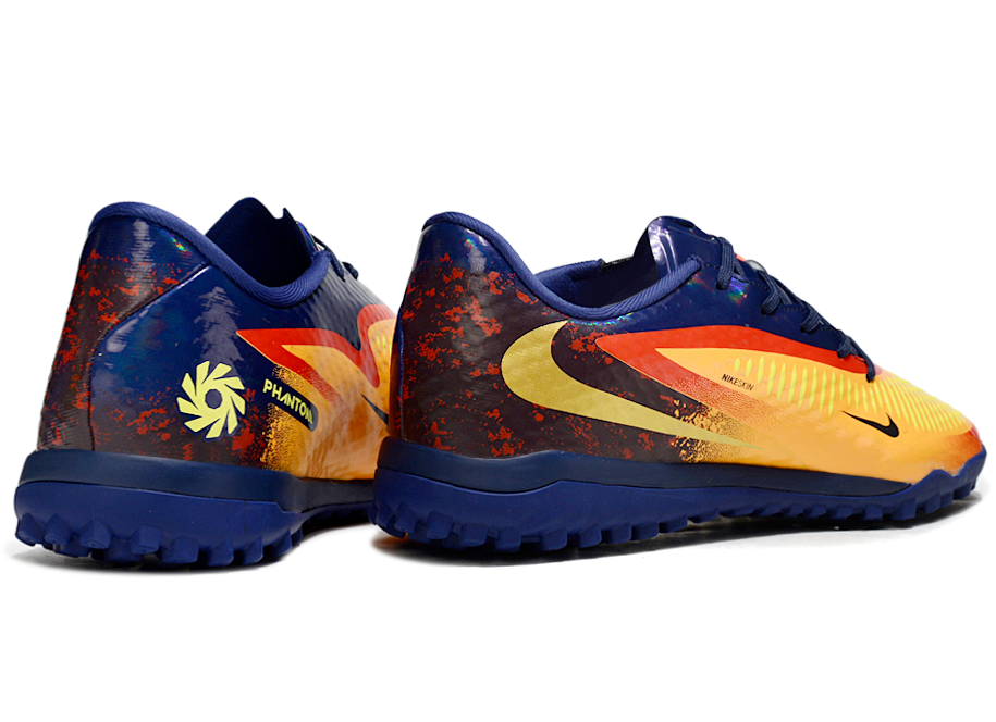 Phantom 6 Low Academy Men's/Women's TF Low-Top Soccer Shoes for Artificial Ground - Laser Orange/Blue Void/Red/Yellow