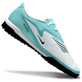 Phantom 6 Low Academy Men's/Women's TF Low-Top Soccer Shoes for Artificial Ground - Light Turquoise/White/Black