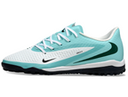 Phantom 6 Low Academy Men's/Women's TF Low-Top Soccer Shoes for Artificial Ground - Light Turquoise/White/Black