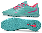 Phantom 6 Low Academy Men's/Women's TF Low-Top Soccer Shoes for Artificial Ground - Ocean Cube/Pink Blast