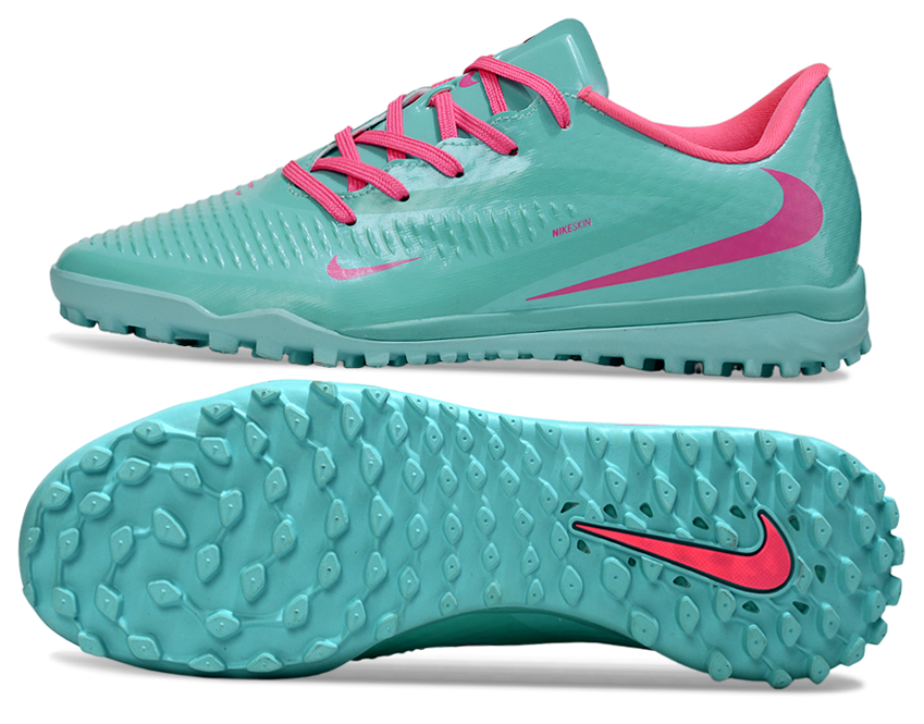 Phantom 6 Low Academy Men's/Women's TF Low-Top Soccer Shoes for Artificial Ground - Ocean Cube/Pink Blast