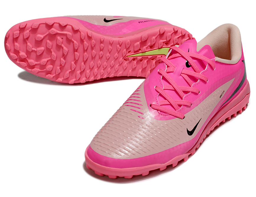 Phantom 6 Low Academy Men's/Women's TF Low-Top Soccer Shoes for Artificial Ground - Pink Foam/Black