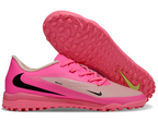 Phantom 6 Low Academy Men's/Women's TF Low-Top Soccer Shoes for Artificial Ground - Pink Foam/Black