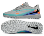 Phantom 6 Low Academy Men's/Women's TF Low-Top Soccer Shoes for Artificial Ground - Pistachio Frost/Hyper Orange/Grey