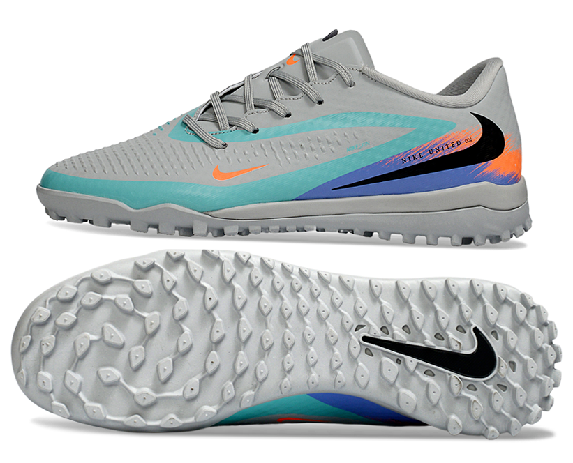 Phantom 6 Low Academy Men's/Women's TF Low-Top Soccer Shoes for Artificial Ground - Pistachio Frost/Hyper Orange/Grey