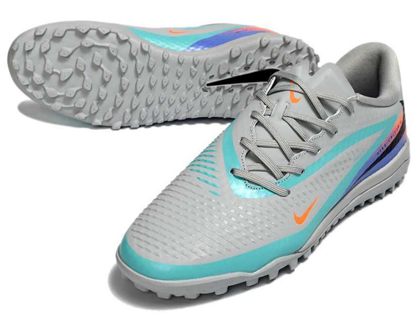 Phantom 6 Low Academy Men's/Women's TF Low-Top Soccer Shoes for Artificial Ground - Pistachio Frost/Hyper Orange/Grey