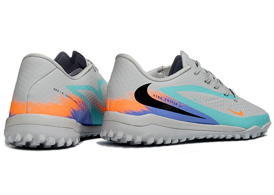 Phantom 6 Low Academy Men's/Women's TF Low-Top Soccer Shoes for Artificial Ground - Pistachio Frost/Hyper Orange/Grey