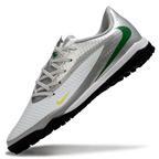 Phantom 6 Low Academy Men's/Women's TF Low-Top Soccer Shoes for Artificial Ground - White/Silver/Black/Green