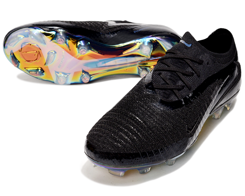 Phantom GX III Elite Double-Layer Waterproof Fish Silk Full Knit FG Soccer Shoes - Black