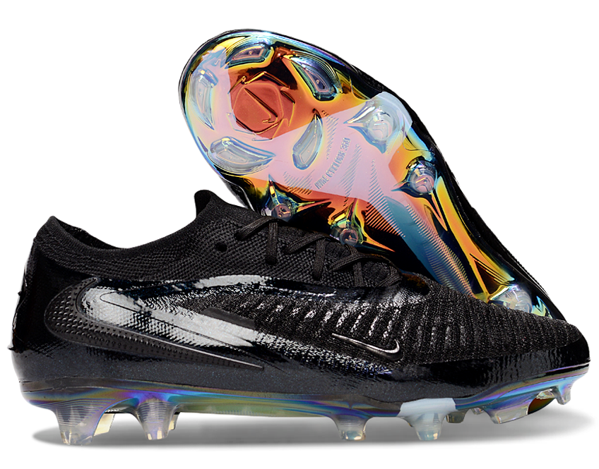 Phantom GX III Elite Double-Layer Waterproof Fish Silk Full Knit FG Soccer Shoes - Black
