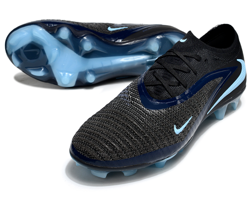 Phantom GX III Elite Double-Layer Waterproof Fish Silk Full Knit FG Soccer Shoes - Black/Blue