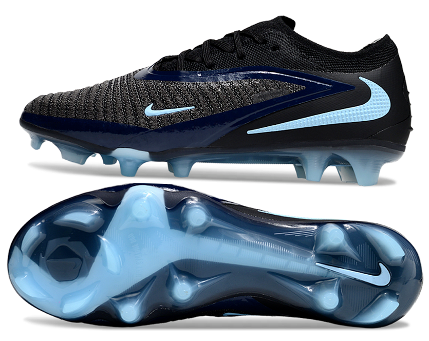 Phantom GX III Elite Double-Layer Waterproof Fish Silk Full Knit FG Soccer Shoes - Black/Blue