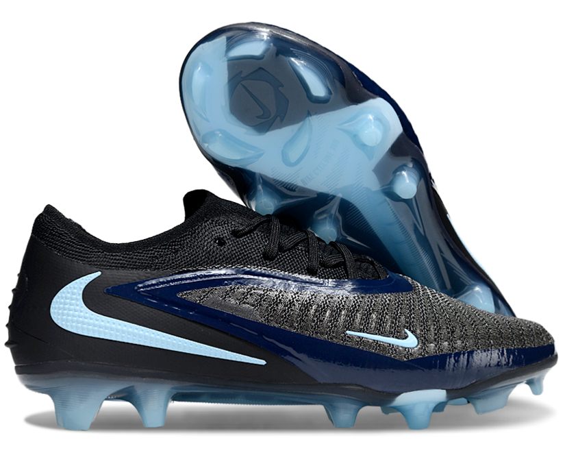 Phantom GX III Elite Double-Layer Waterproof Fish Silk Full Knit FG Soccer Shoes - Black/Blue