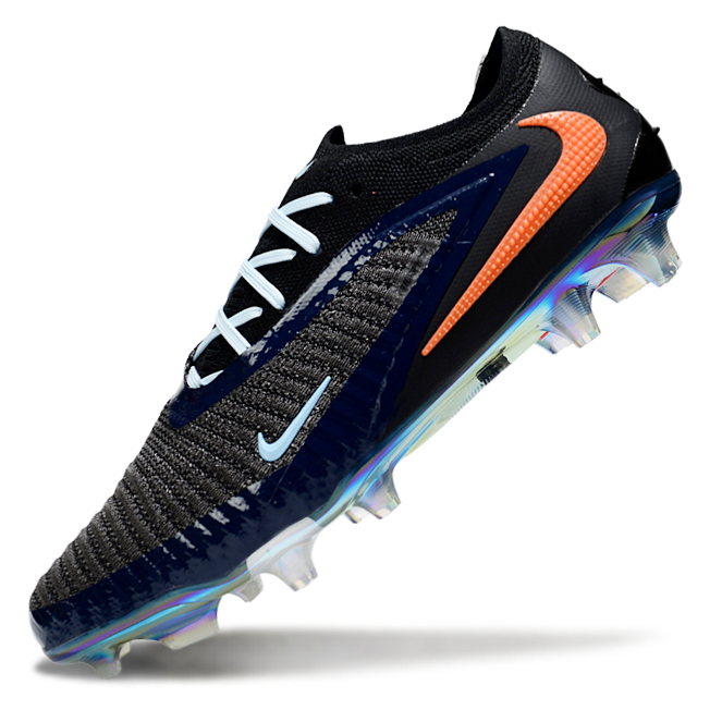Phantom GX III Elite Double-Layer Waterproof Fish Silk Full Knit FG Soccer Shoes - Black/Orange/Blue