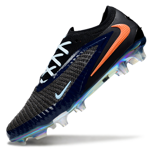 Phantom GX III Elite Double-Layer Waterproof Fish Silk Full Knit FG Soccer Shoes - Black/Orange/Blue