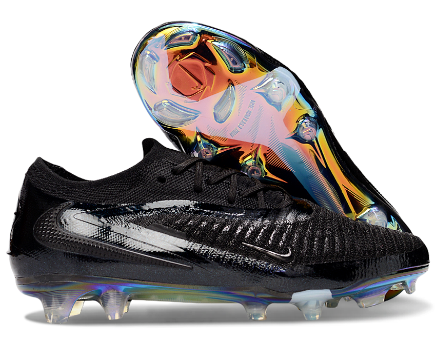 Phantom GX III Elite Double-Layer Waterproof Fish Silk Full Knit FG Soccer Shoes - Black/Orange/Blue