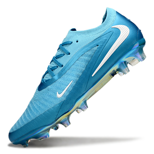 Phantom GX III Elite Double-Layer Waterproof Fish Silk Full Knit FG Soccer Shoes - Blue Fury/White