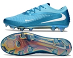 Phantom GX III Elite Double-Layer Waterproof Fish Silk Full Knit FG Soccer Shoes - Blue Fury/White