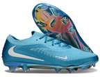 Phantom GX III Elite Double-Layer Waterproof Fish Silk Full Knit FG Soccer Shoes - Blue Fury/White