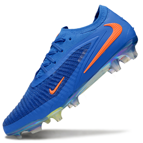 Phantom GX III Elite Double-Layer Waterproof Fish Silk Full Knit FG Soccer Shoes - Blue/Neon Yellow/Orange