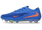 Phantom GX III Elite Double-Layer Waterproof Fish Silk Full Knit FG Soccer Shoes - Blue/Neon Yellow/Orange