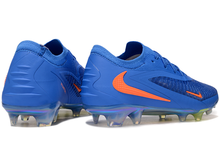 Phantom GX III Elite Double-Layer Waterproof Fish Silk Full Knit FG Soccer Shoes - Blue/Neon Yellow/Orange