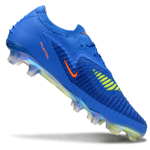 Phantom GX III Elite Double-Layer Waterproof Fish Silk Full Knit FG Soccer Shoes - Blue/Orange/Volt Green
